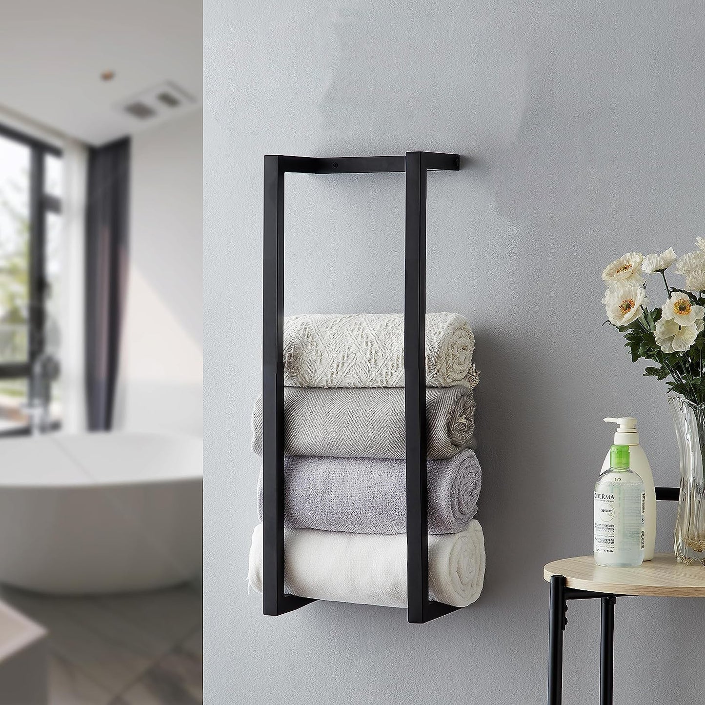 Bathroom Towel Rack Bath Towel Storage Rack Hotel Toilet Towel Roll Stand Dual-use
