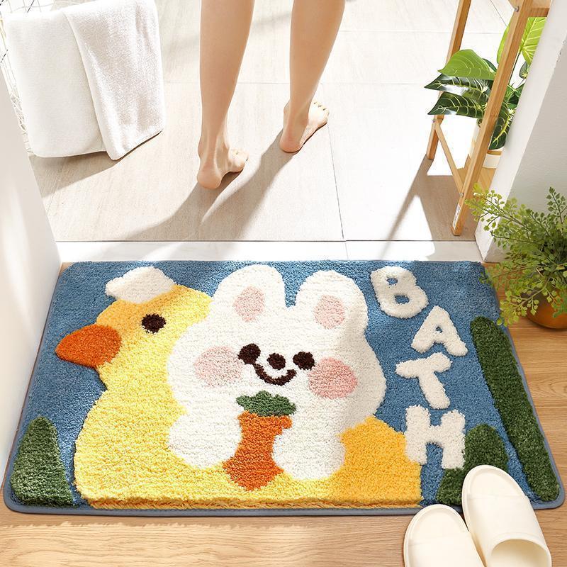Cute Carpet Door Mat Entry Bathroom Non-slip